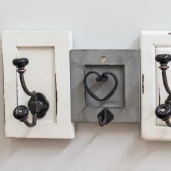 Wohnen Shabby Chic Wandgarderobe aus Holz lackiert - Iwalian