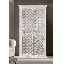 Shabby Chic Wohnzimmerschrank in Antikweiß - Mirell^Wohnen Clearance