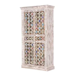 Shabby Chic Wohnzimmerschrank in Antikweiß - Mirell^Wohnen Clearance