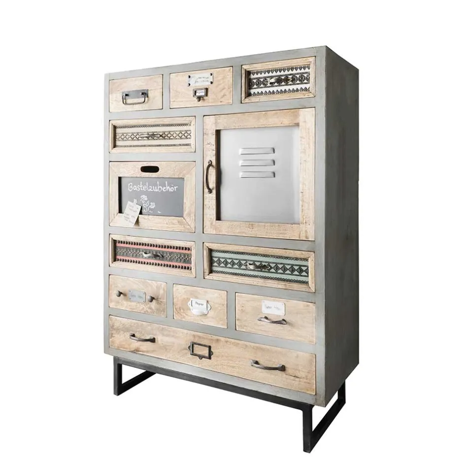 Wohnen Shabby Design Highboard aus Recyclingholz - Nuro