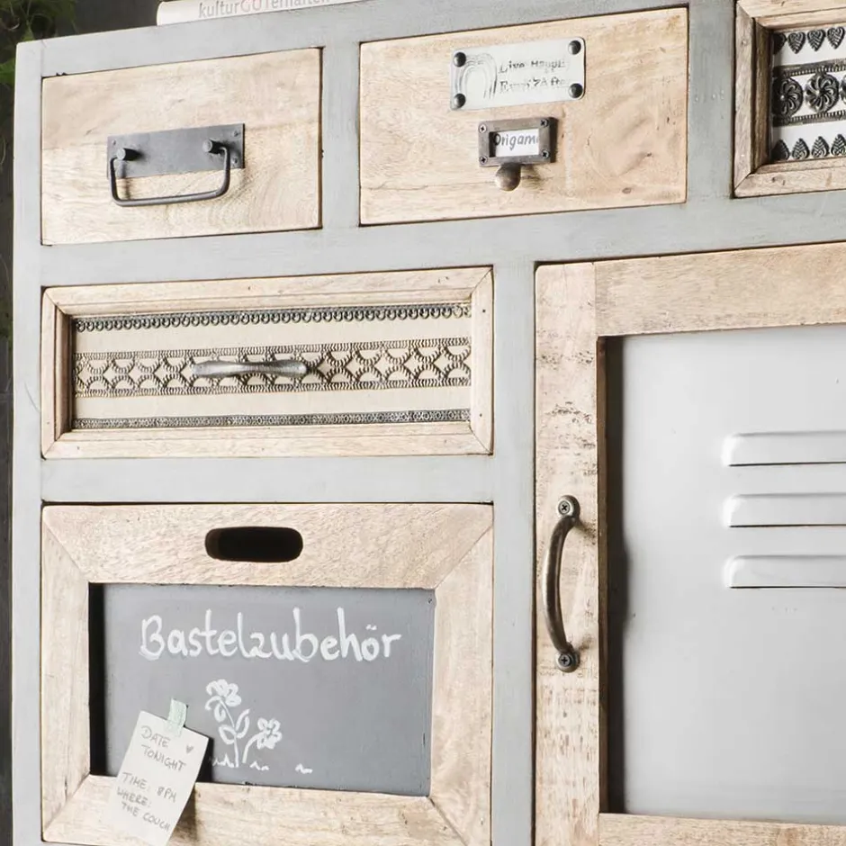 Wohnen Shabby Design Highboard aus Recyclingholz - Nuro