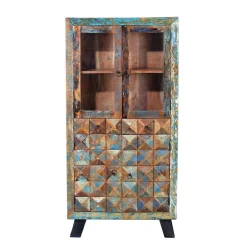 Shabby Design Vitrine aus Recyclingholz - Zeremonia^Wohnen Hot