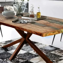 Shabby Designtisch aus Recyclingholz Bunt - Montesa^Wohnen New