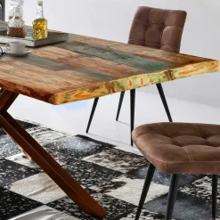 Shabby Designtisch aus Recyclingholz Bunt - Montesa^Wohnen New
