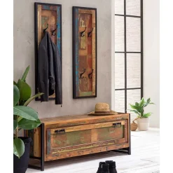 Wohnen Shabby Garderobenpaneels & Bank - Ensley (dreiteilig)