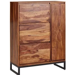 Sheesham Schuhschrank mit Bügelgestell - Elmin^Wohnen Discount