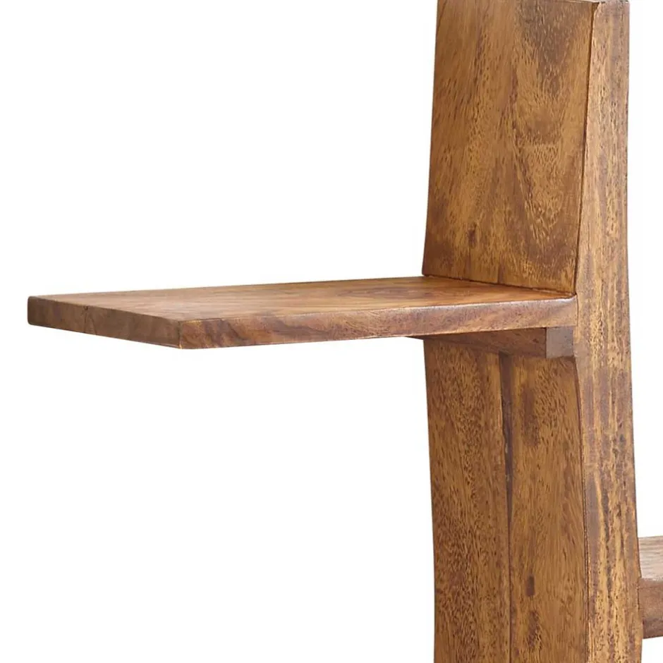 Sheesham Wandregal mit vier Böden - Elmin^Wohnen Discount