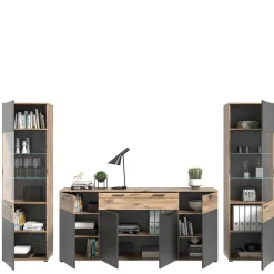 Sideboard & zwei Vitrinenschränke Set - Lucios (dreiteilig)^Wohnen