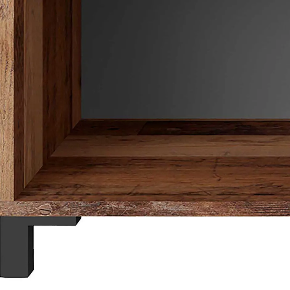 Wohnen Sideboard in Altholz Optik & Anthrazit - Bosco