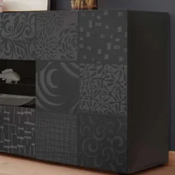 Sideboard in Anthrazit glänzend lackiert - Ipatal I^Wohnen Best