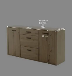 Wohnen Sideboard in Asteiche Hell - Jevedaz