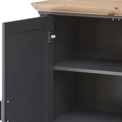 Sideboard in Dunkelgrau und Eiche - Joe^Wohnen Discount