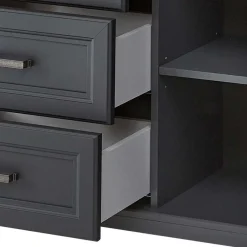 Sideboard in Dunkelgrau und Eiche - Joe^Wohnen Discount