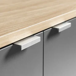 Wohnen Sideboard in Eiche Hell NB & Dunkelgrau - Dranico