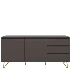 Wohnen Sideboard in Grau & Gold - Tajibo