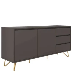Wohnen Sideboard in Grau & Gold - Tajibo