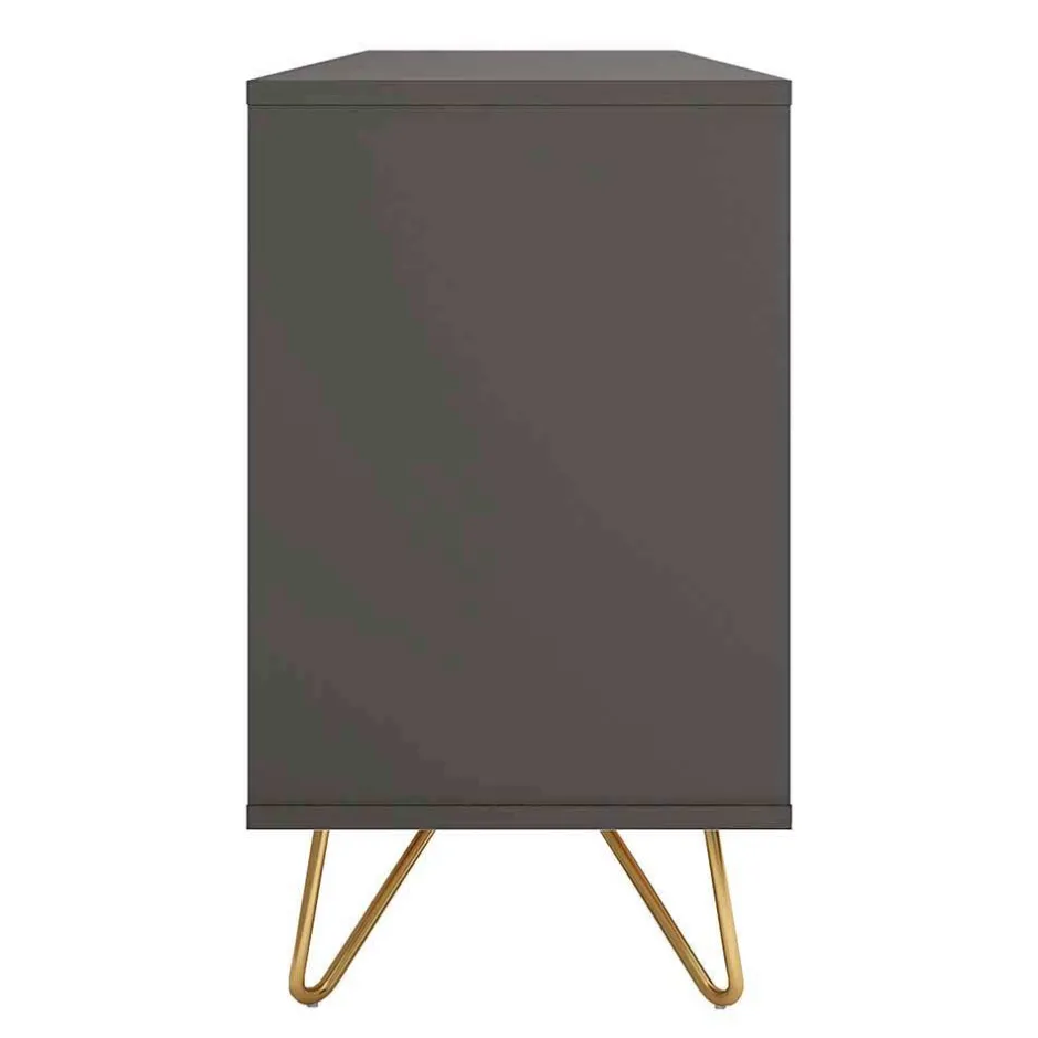Wohnen Sideboard in Grau & Gold - Tajibo