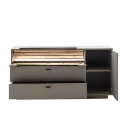 Sideboard in Grau mit Wildeiche - Teorina^Wohnen Discount