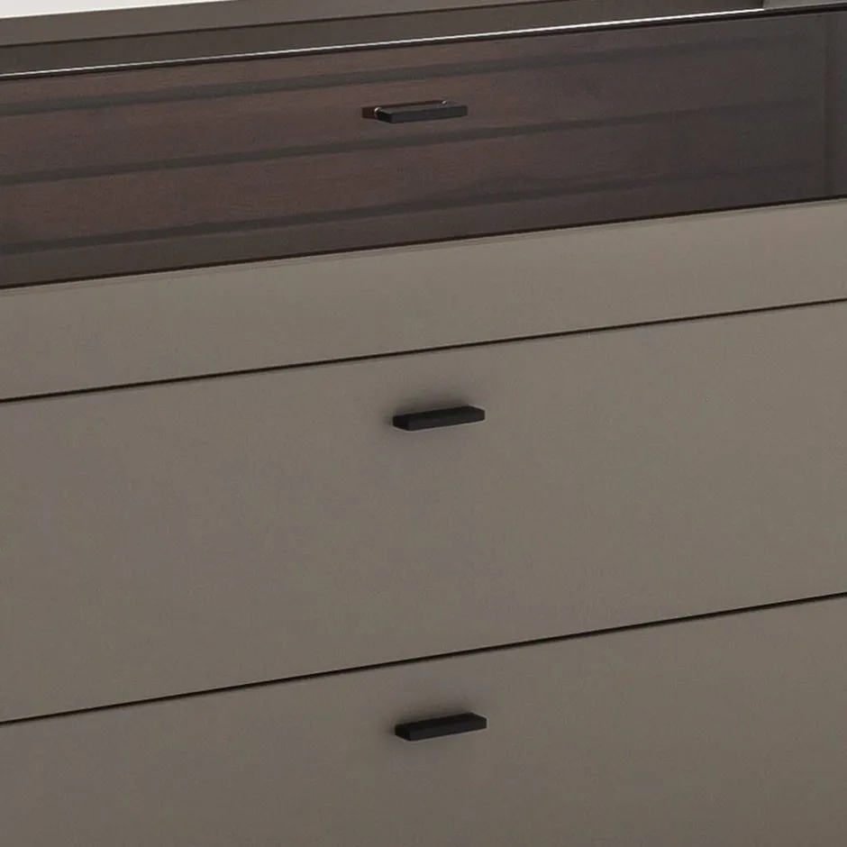 Sideboard in Grau mit Wildeiche - Teorina^Wohnen Discount