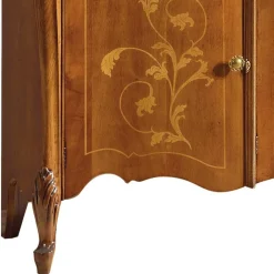 Wohnen Sideboard in Nussbaum mit Ranken Dekor - Carlenna