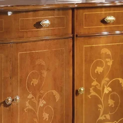 Wohnen Sideboard in Nussbaum mit Ranken Dekor - Carlenna