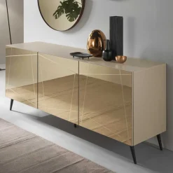 Wohnen Sideboard in Taupe und Bronze Spiegelglas - Lotivera
