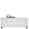 Wohnen Sideboard in Weiß mit Schwarz - Atela