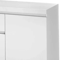 Wohnen Sideboard in Weiß mit Schwarz - Atela