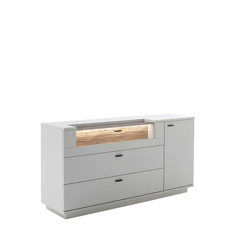 Sideboard mit Glas Klappe & Tür - Apulco^Wohnen Clearance