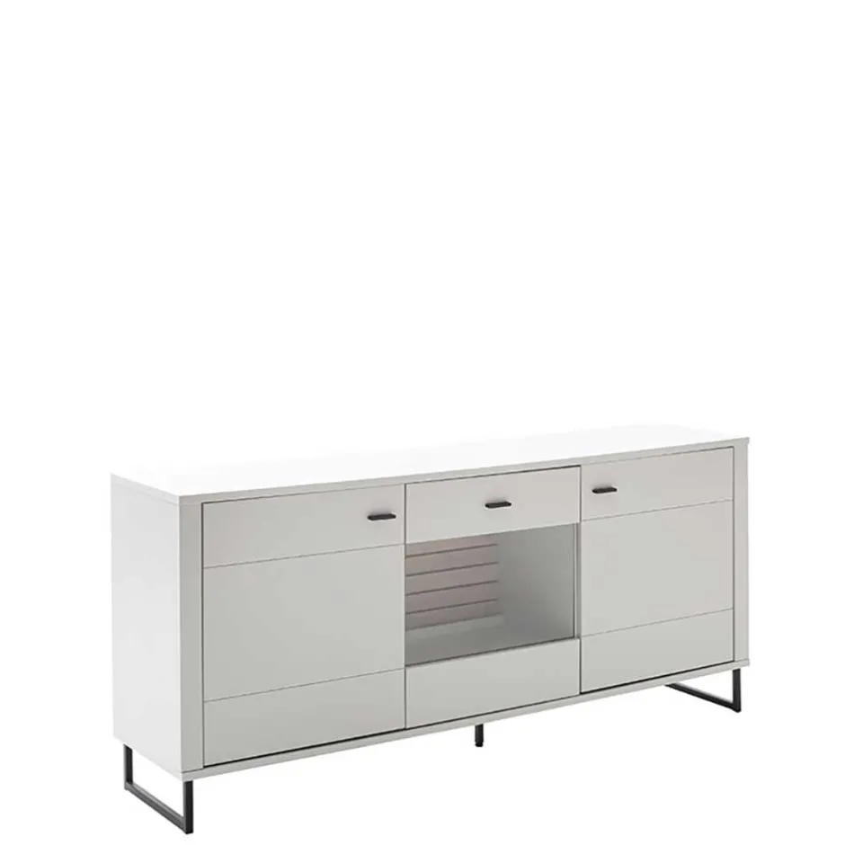 Wohnen Sideboard mit Glaseinsatz modern - Varzino