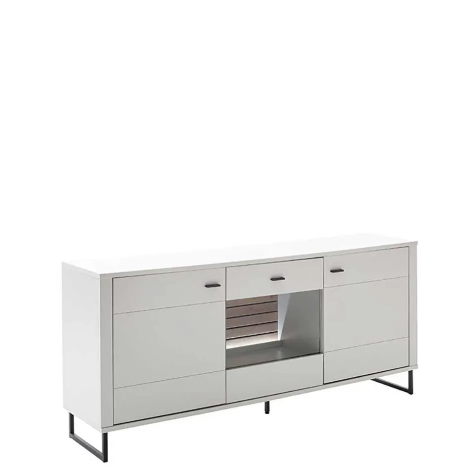 Wohnen Sideboard mit Glaseinsatz modern - Varzino