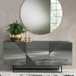 Wohnen Sideboard mit rauchgrauem Spiegelglas - Razepta