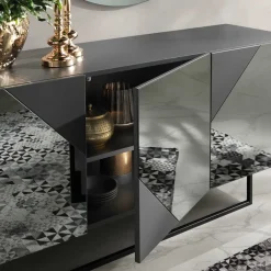 Wohnen Sideboard mit rauchgrauem Spiegelglas - Razepta