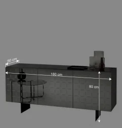 Sideboard mit rauchgrauer Spiegelfront - Garecio^Wohnen Outlet