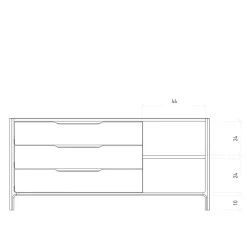 Wohnen Sideboard mit Schubladen und Fächern - Lana