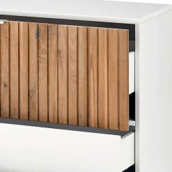 Wohnen Sideboard mit Sockel in Weiß - Miloris