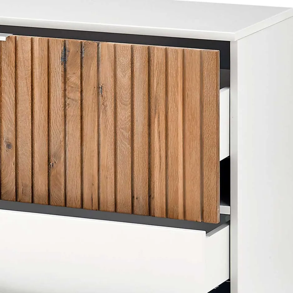 Wohnen Sideboard mit Sockel in Weiß - Miloris