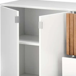 Wohnen Sideboard mit Sockel in Weiß - Miloris