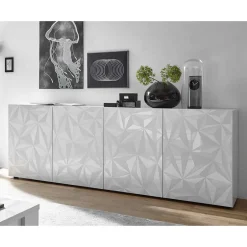 Sideboard mit Türen in Weiß hochglänzend - Vovasoma^Wohnen