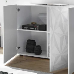 Sideboard mit Türen in Weiß hochglänzend - Vovasoma^Wohnen