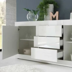 Wohnen Sideboard Sogno in Hochglanz Weiß