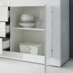 Wohnen Sideboard Sogno in Hochglanz Weiß