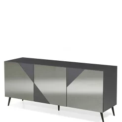 Wohnen Sideboard teilweise mit Spiegelglas beschichtet - Razepta I