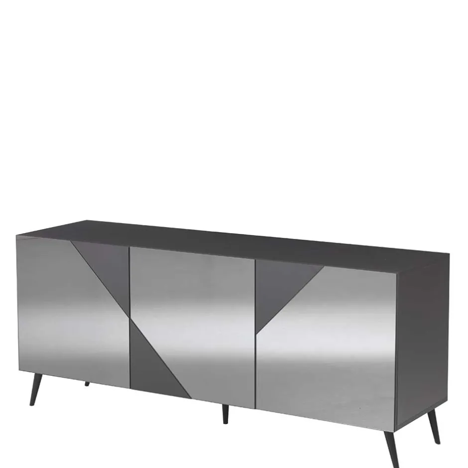 Wohnen Sideboard teilweise mit Spiegelglas beschichtet - Razepta I