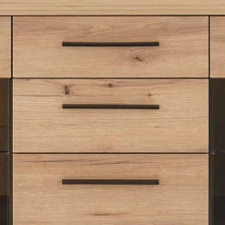 Wohnen Sideboard Vitrine in Eiche Dekor - Brocus