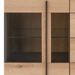 Wohnen Sideboard Vitrine in Eiche Dekor - Brocus