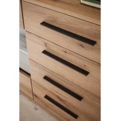 Wohnen Sideboard Vitrine in Eiche Dekor - Brocus