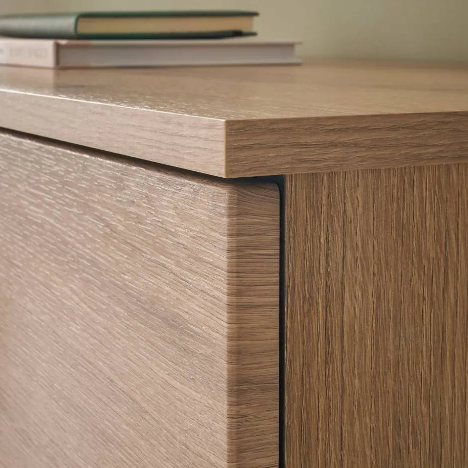 Wohnen Sideboard Vitrine in Eiche Dekor - Brocus