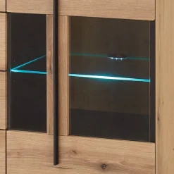 Wohnen Sideboard Vitrine in Eiche Dekor - Brocus