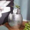 Wohnen Silberner Beitisch aus Aluminium - Moyico